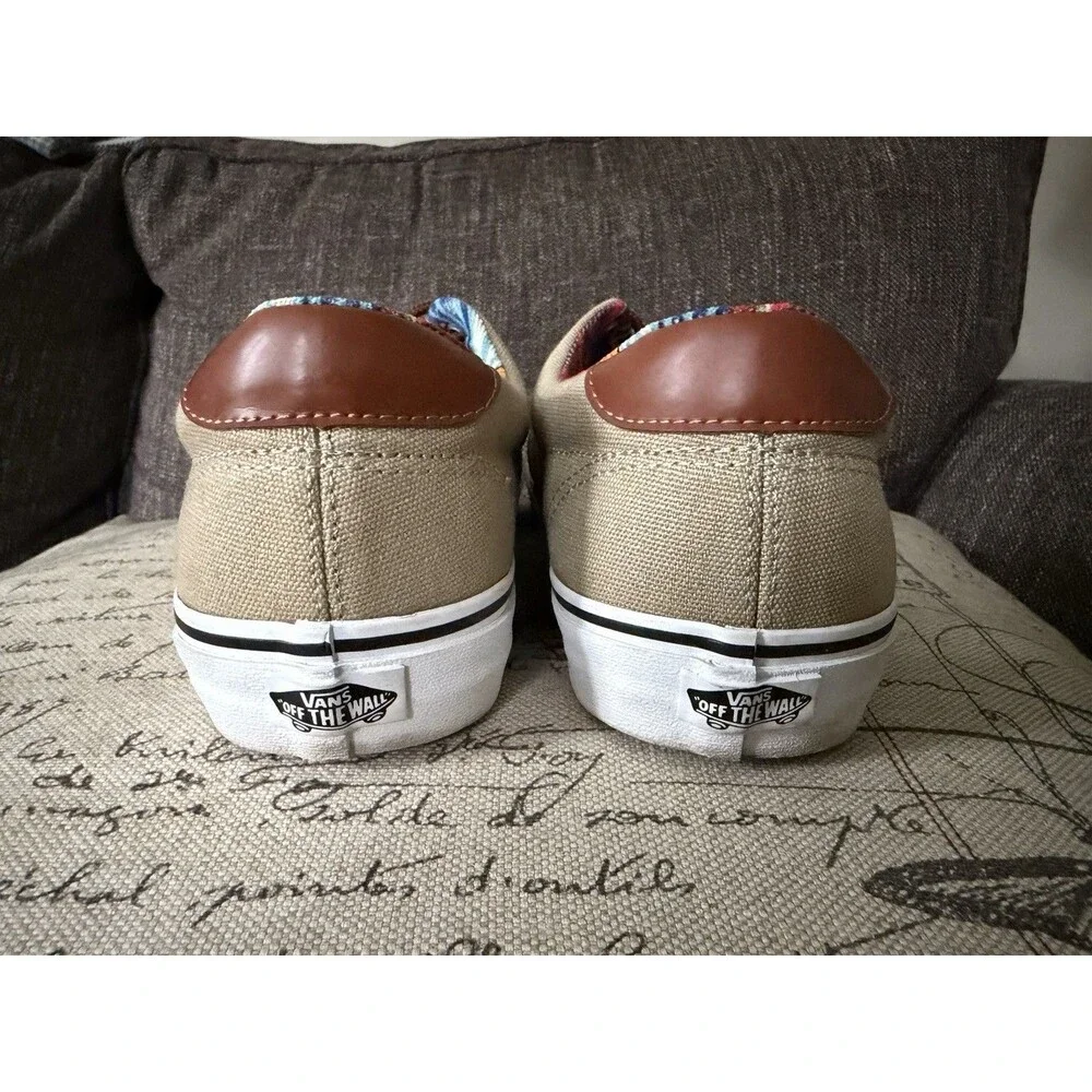 Vans Era 59 C&L TC6D Khaki Tan Serape Stripe Lining Men's Size 10 Canvas